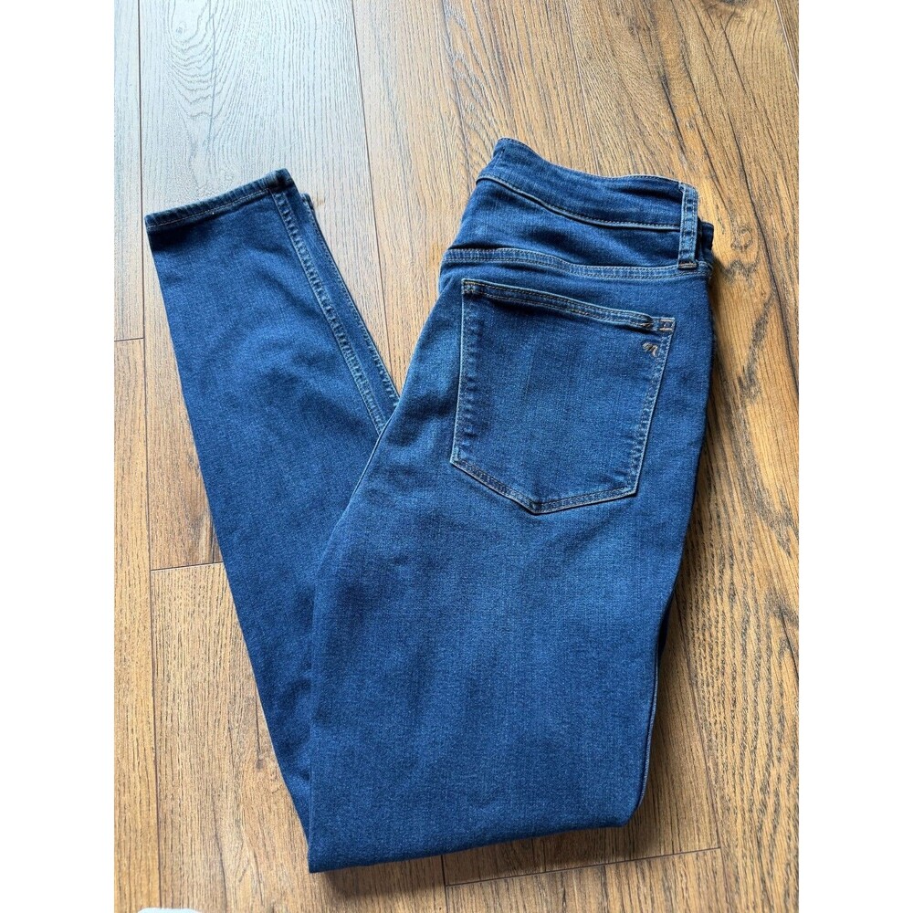 Madewell Curvy High Rise Skinny Jeans Dark Blue Size 29T Tall Womens Stretch
